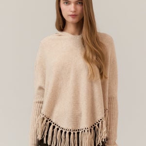 [MICHAA] 캐시미어 후드 케이프 [MIPAKPO400]