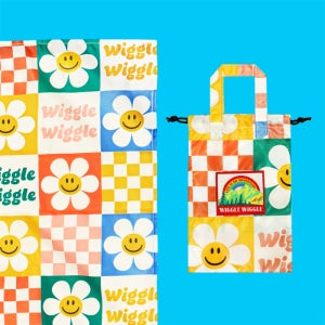 피크닉매트 - Smile We Love Checkerboard, 돗자리 피크닉매트 방수 감성 캠핑 체크무늬 플라워