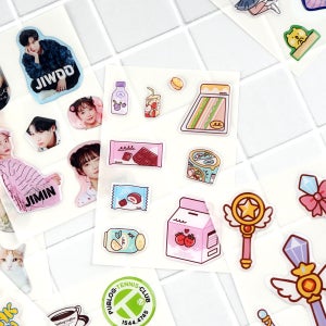 퍼블로그 에폭시 입체 폭신 스티커 자유형 스티커제작 굿즈 다꾸 폰꾸 주문제작