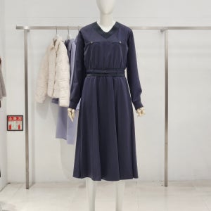 [NICE CLAUP] 니트 블록 원피스 (N234MWOA19)