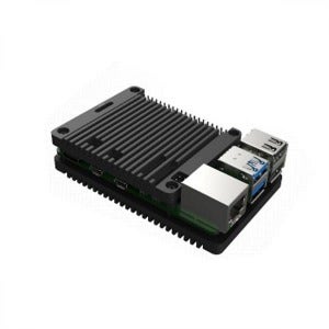 [라즈베리파이5 : 팬 리스 냉각 케이스 오픈형] 블랙