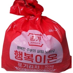 종가 행복이온 포기김치 10kg 종가집 종갓집 김장 배추 김치 국산 국내산 (Lkn) 125706