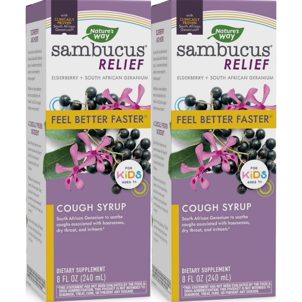 네이처스웨이 어린이 <b>키즈</b> <b>삼부커스 릴리프</b> <b>코프 시럽</b> 액상 액체  2개  240ml