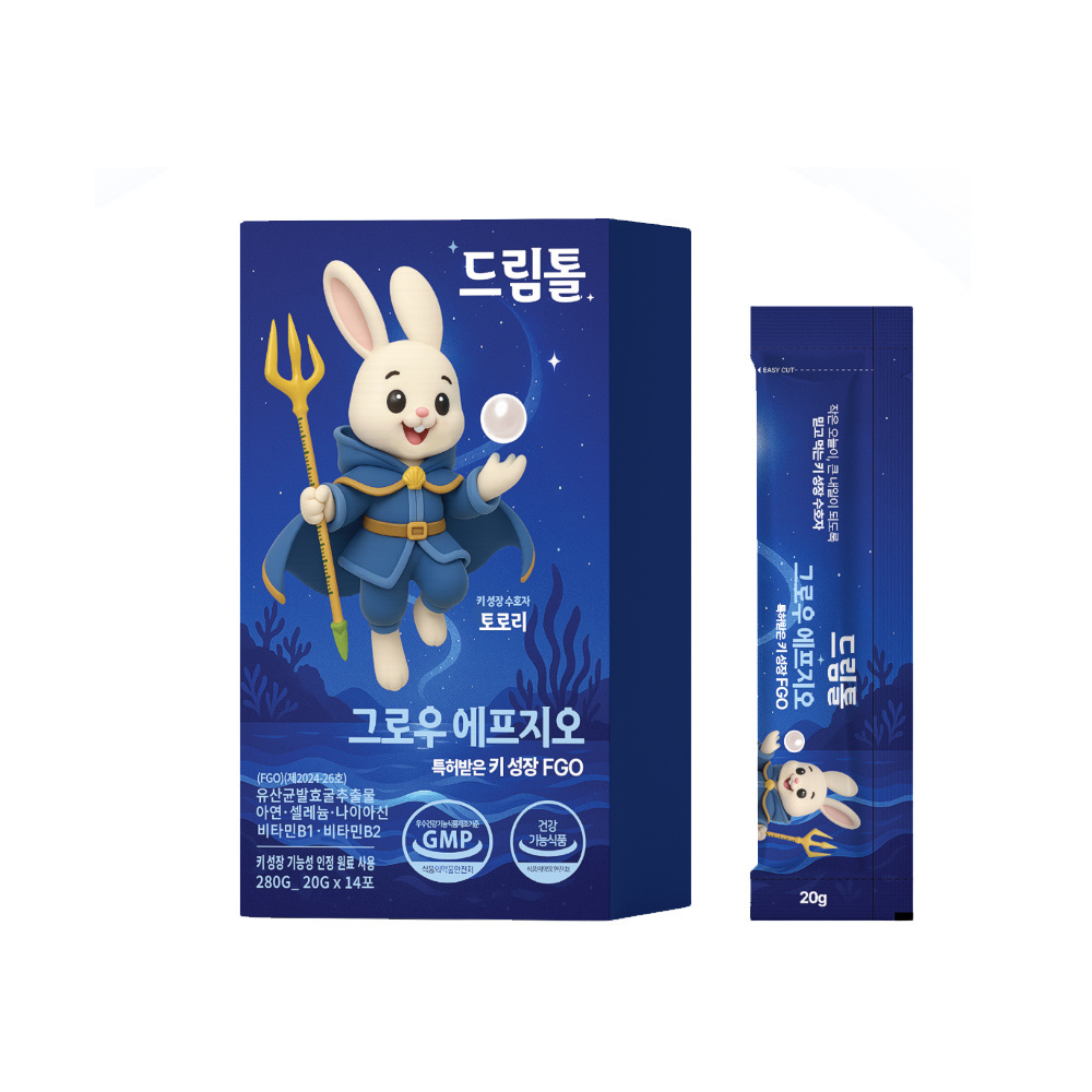 드림톨 그로우 에프지오 1Box(2주분) <b>키크는</b> 유산균발효굴추출물 FGO