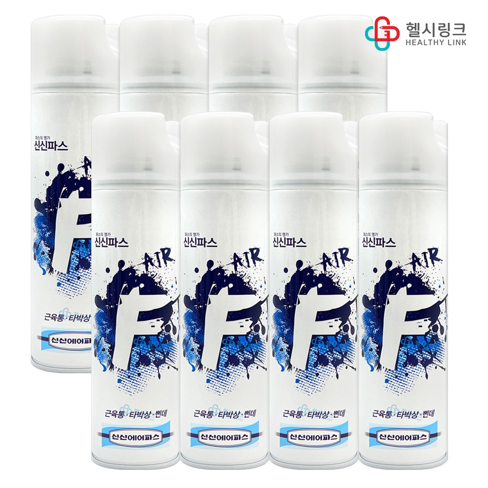 <b>신신제약</b> 에어파스F 에어 300ml 대용량 운동 근육통 타박상 삐었을때 뿌리는 파스 약국판매  1개입  8개