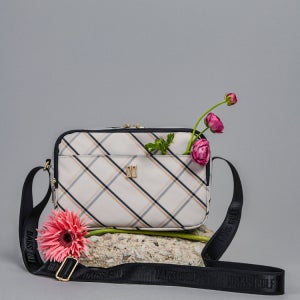 [닥스 골프 여성] 닥스골프 스몰 베이지 체크 미디움 마이크로백 DNGF5E292I2