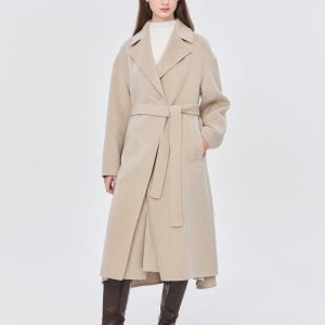 [질스튜어트 뉴욕 여성] [스테디 셀러] 베이지 멜란지 캐시미어 코트 WJCO4D772I1