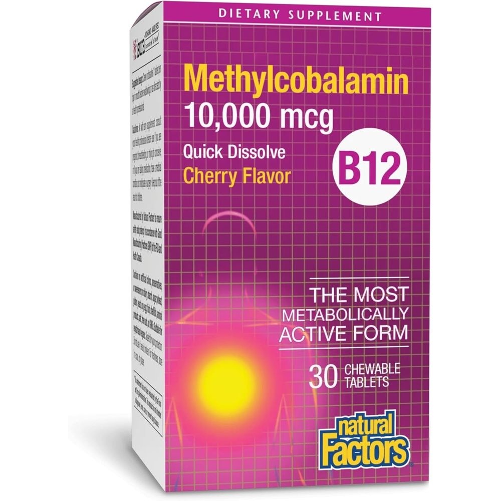 네추럴팩터 비타민<b>B12 메틸코발라민 10000mcg</b> 30정