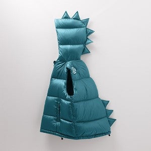 KUKUKID AW25[쿠쿠키드]씨블루 구스다운 디노 조끼 패딩-KK25KAOUT0011SBL