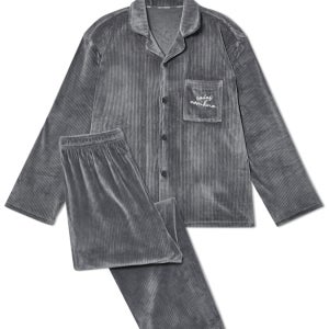 벨루아터치 밍크스판 남성 파자마 세트