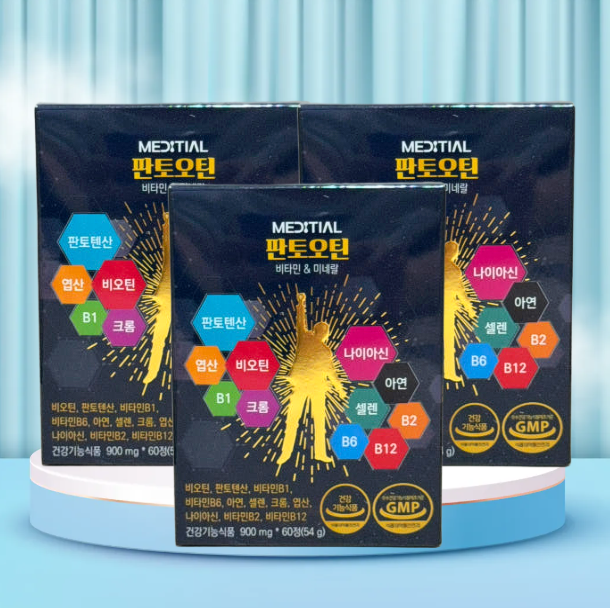 메디셜 <b>판토오틴</b> 60정 3박스 비타민 미네랄 비오틴 판토텐산 건강기능식품