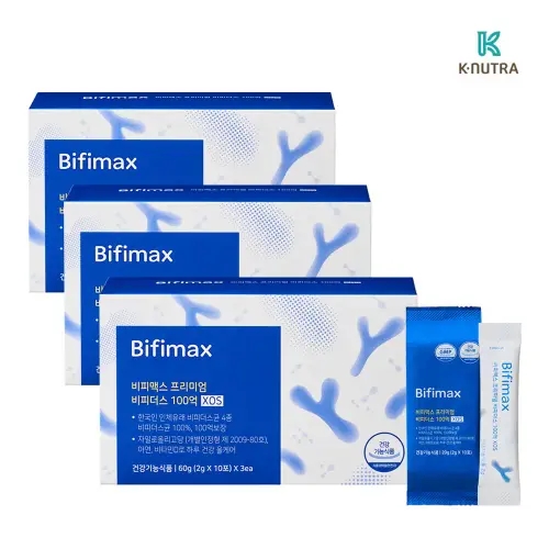 비피맥스 비피더스 유산균 프리미엄 100억 XOS 유산균 30포 3박스