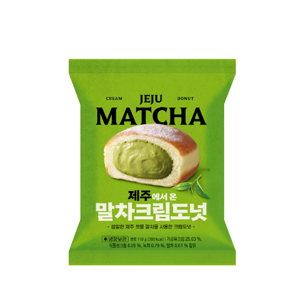 벨리푸드 제주에서 온 말차크림도넛