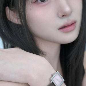 [로만손] 레나타 풀스퀘어 R 핑크 가죽시계 RWRLLL5BF012WHPK0