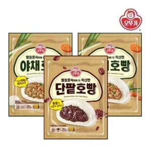 [오뚜기] 발효증숙 야채호빵 360g x 2개+단팥호빵 360g x 1개