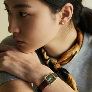 [로만손] 레나타 풀스퀘어 R 그린 가죽시계 RWRLLL5BF012GOGN0