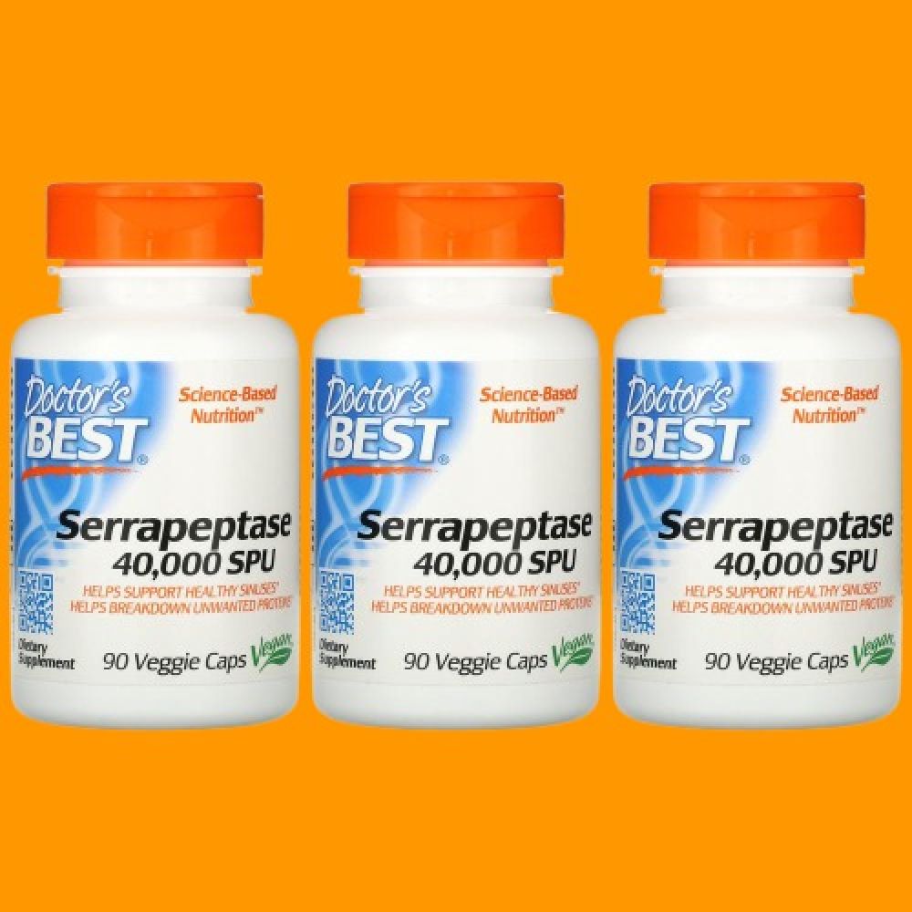 3개 세트 닥터스베스트 <b>세라펩타아제 40000 SPU</b> 베지 캡슐 90정 9개월분