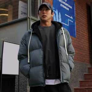 (L-5XL)마하소 후드레이어드 웰론패딩 360[MO.밑단스트링,빅사이즈]