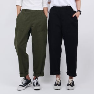 [기획세일15%]레포 강 바이오 워싱 포켓 배기 밴딩팬츠