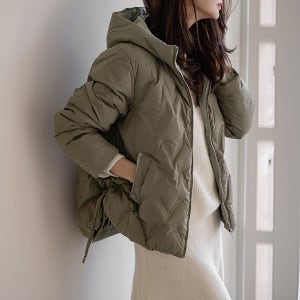 디엘 덕다운 후드 패딩[패딩,오리털패딩,겨울아우터,겨울패딩,캐주얼룩,데일리룩]