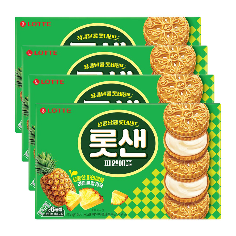 롯데샌드 파인애플 315g 4개 묶음 (11,830원) (무료)