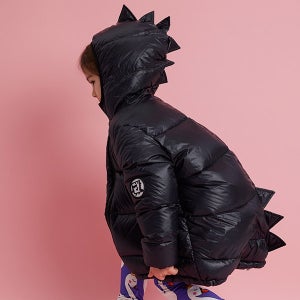 KUKUKID AW25RE[쿠쿠키드]구스다운 디노 패딩-KK23KAOUT0001BLK