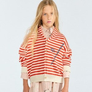 THE ANIMALS OBSERVATORY SS26캡슐[타오]로고포인트 가디건 레드-TA26KSCAR6014WHT