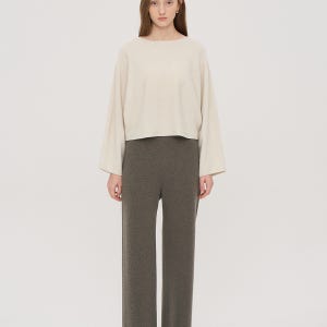 [the CASHMERE] 캐시미어 블렌드 니트 팬츠 / CM2FAKPC018W_DY