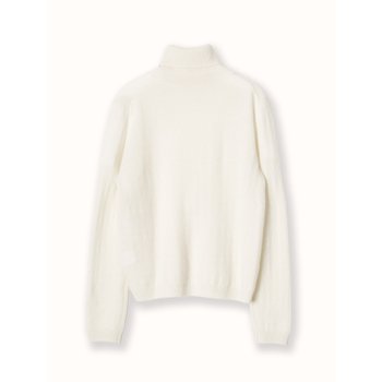 cashmere 100 textured turtle neck knit top -