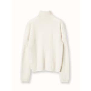 cashmere 100 textured turtle neck knit top -