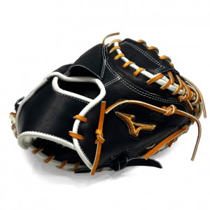 미즈노 프로 BSS HAGA 경식 오더 포수미트 MR모델 33인치 블랙/오렌지 우투