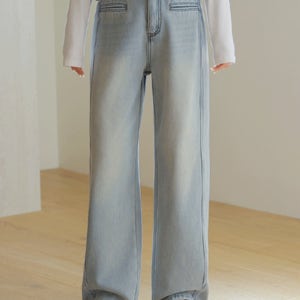 립포켓 밍크기모 스트레이트 데님팬츠