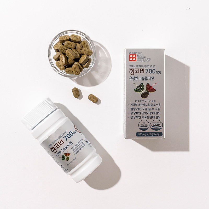 동방제약 징코민 은행잎 추출물 혈액순환 영양제 징코 오리지널  1개  60회분