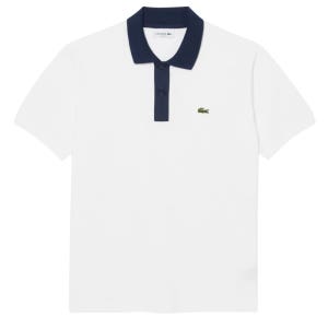 라코스테 클래식 핏 콘트라스트 칼라 폴로 셔츠 화이트 네이비 배색 넥 카라 Classic Fit Contrast Collar L 12 Polo Shirt Whit 146950855