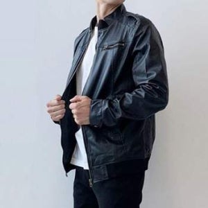 가죽 베이직 남가 숏 자켓 올데이 라이더 지퍼 카라