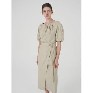 ON&ON Tuck Shirring Pointed Dress NEW4MO431 745990