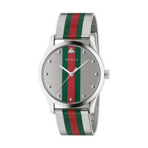 구찌 [구찌] YA126284 G타임리스 남성 메탈 쿼츠 42mm