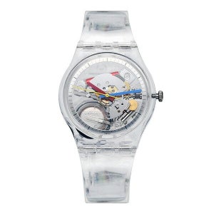 스와치 (현대Hmall) 스와치 SO28K100 클리어 스켈레톤 공용 우레탄시계