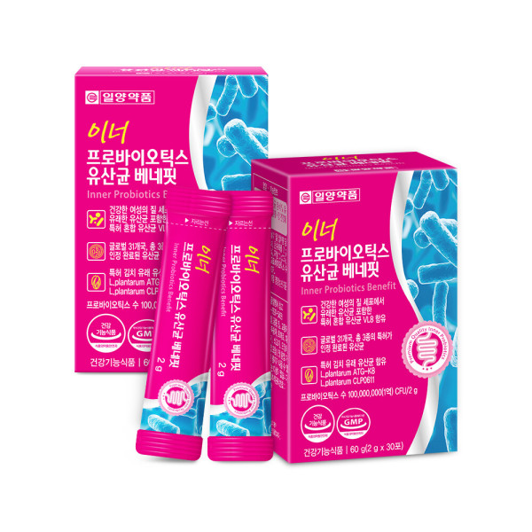 일양약품 <b>이너</b> 프로바이<b>틱스</b> 여성 질유래 유산균 임산부 2박스 2개월분