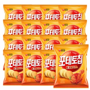 농심 포테토칩 K 양념치킨맛 50g 16개