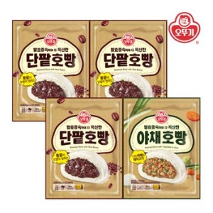[오뚜기] 발효증숙 야채호빵 360g x 1개+단팥호빵 360g x 3개