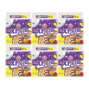 오뚜기 진라면 약간매운맛 6개