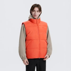 내셔널지오그래픽 [무료교환&반품] N254UDV170 에이라 하이넥 구스다운 베스트 L/ORANGE