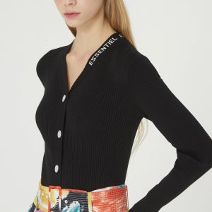 [에센셜] 골지 브이넥 니트 가디건 ES24Z5FRGK199