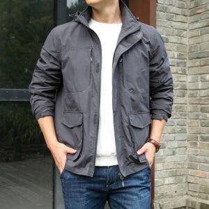 [제이제이토탈샵] 봄 바람막이 남성 후드점퍼 아웃도어 L-4XL 가을 JU_48140380