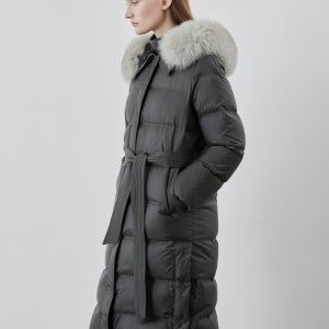 롱기장 폭스후드 구스다운_MDBKD4WA331