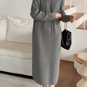 원피스 후드 니트 후디 롱 원피스 임산부 임신복 가을 출근룩 원피스