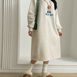 원피스 겨울 기모 토끼 임산부 키작녀 키작맘 데일리 임신복 출근룩 원피스 빅사이즈 임부복