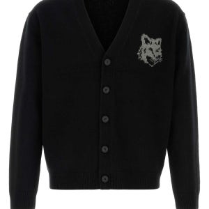 메종키츠네  블랙 울 카디건 PM00509KM0329 0391