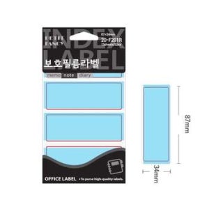 보호필름 견출지 적색 F201R 87x34mm